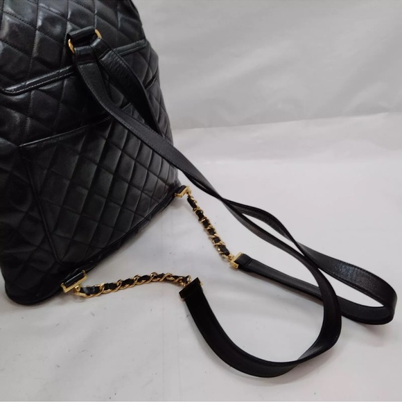 CHANEL CC TURNLOCK Matelasse Backpack Bag Leather Black Unisex - Picture 9 of 14